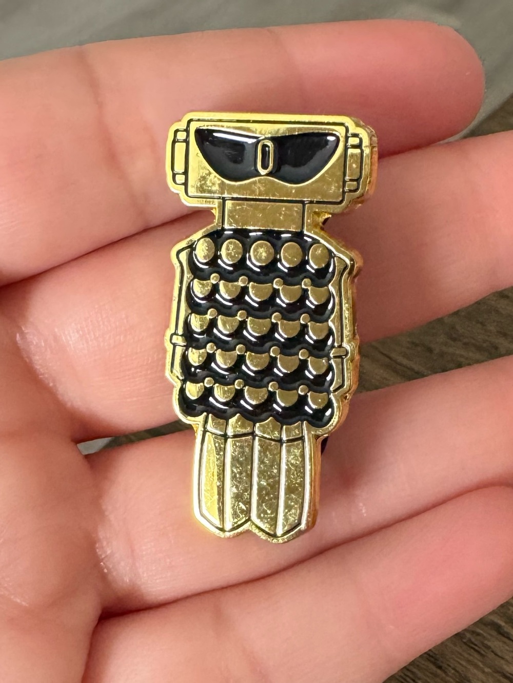 Phantom Gold and Black Enamel Robot Pin